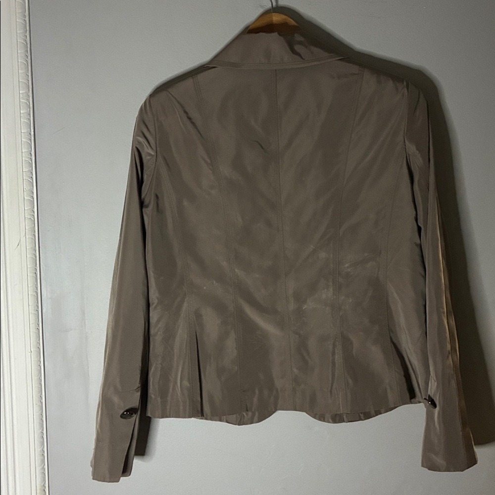 Katherine Barclay Elegant Taupe Blazer for Women Sz Large - Picture 3 of 3